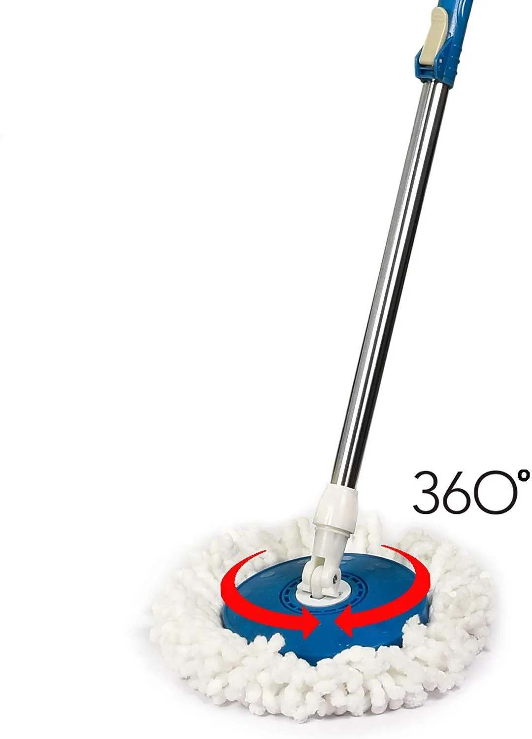 0842 Home Cleaning - Stainless Steel 360 Degree Rotating Pole Microfiber Mop Rod Stick