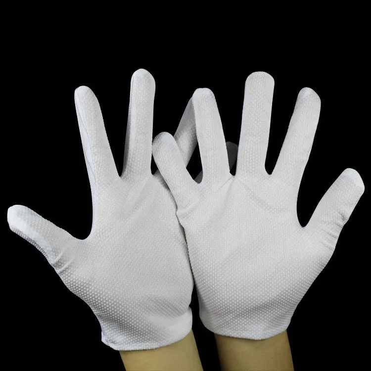 10 Pairs Anti-static Striped Dispensing Gloves, Size：Free Size