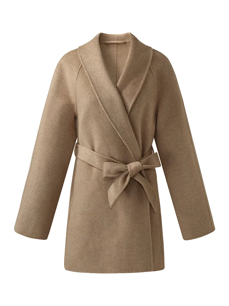 100% Cashmere Women Wrap Coat