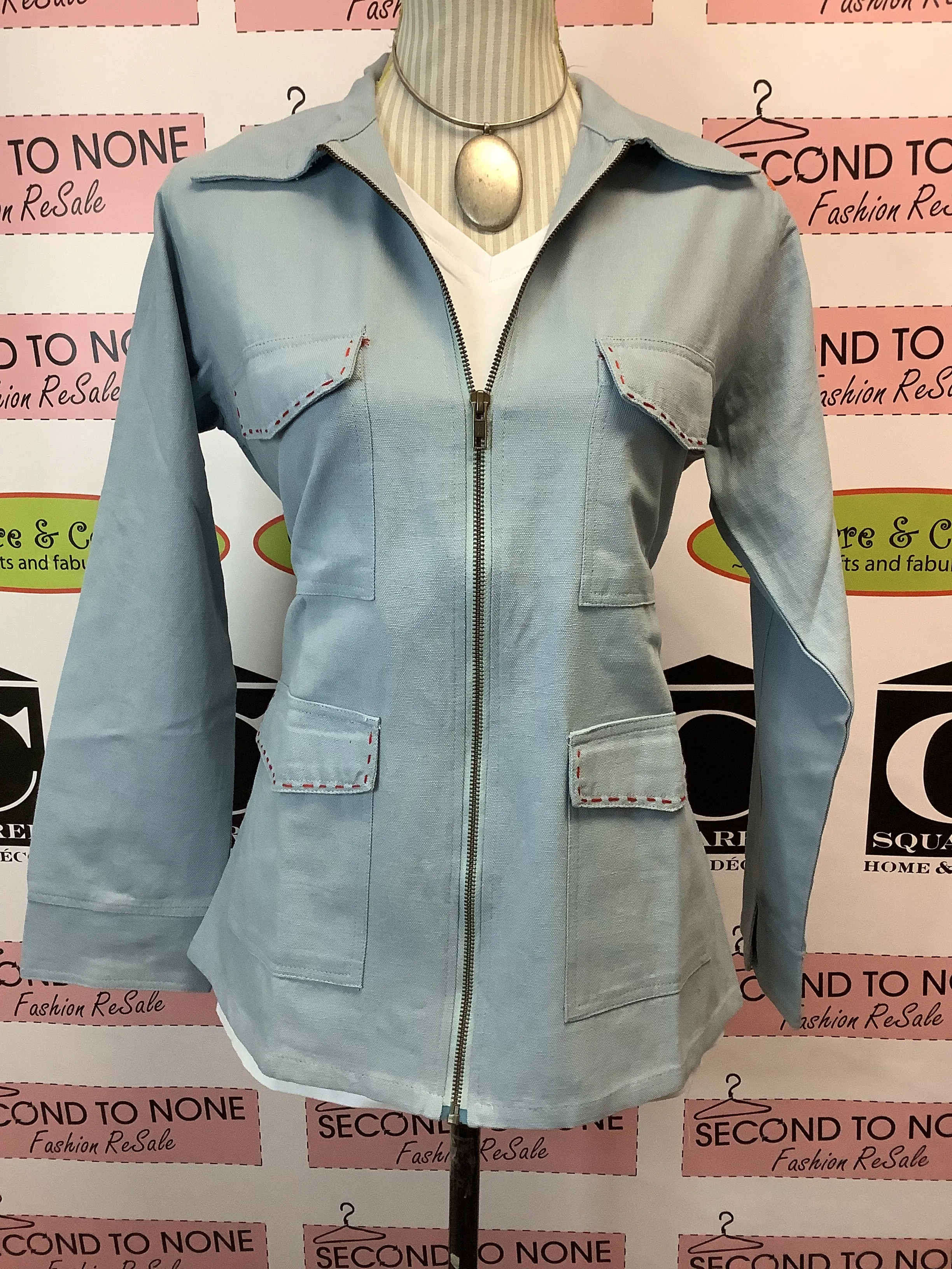 100% Cotton Embroidered Sleeve Denim-Type Jacket (Only 2 Colours Left!)