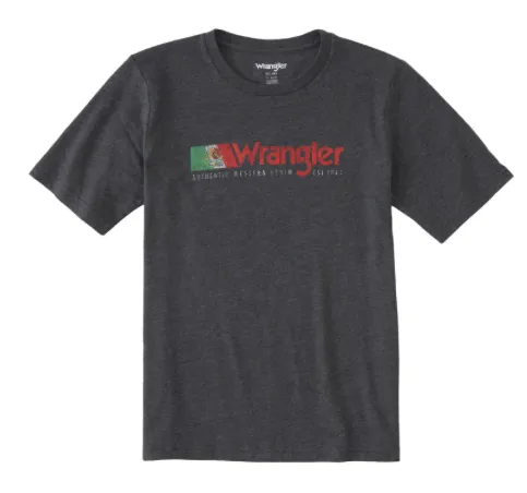 112344124- Wrangler Men's SS Tee- Caviarheat