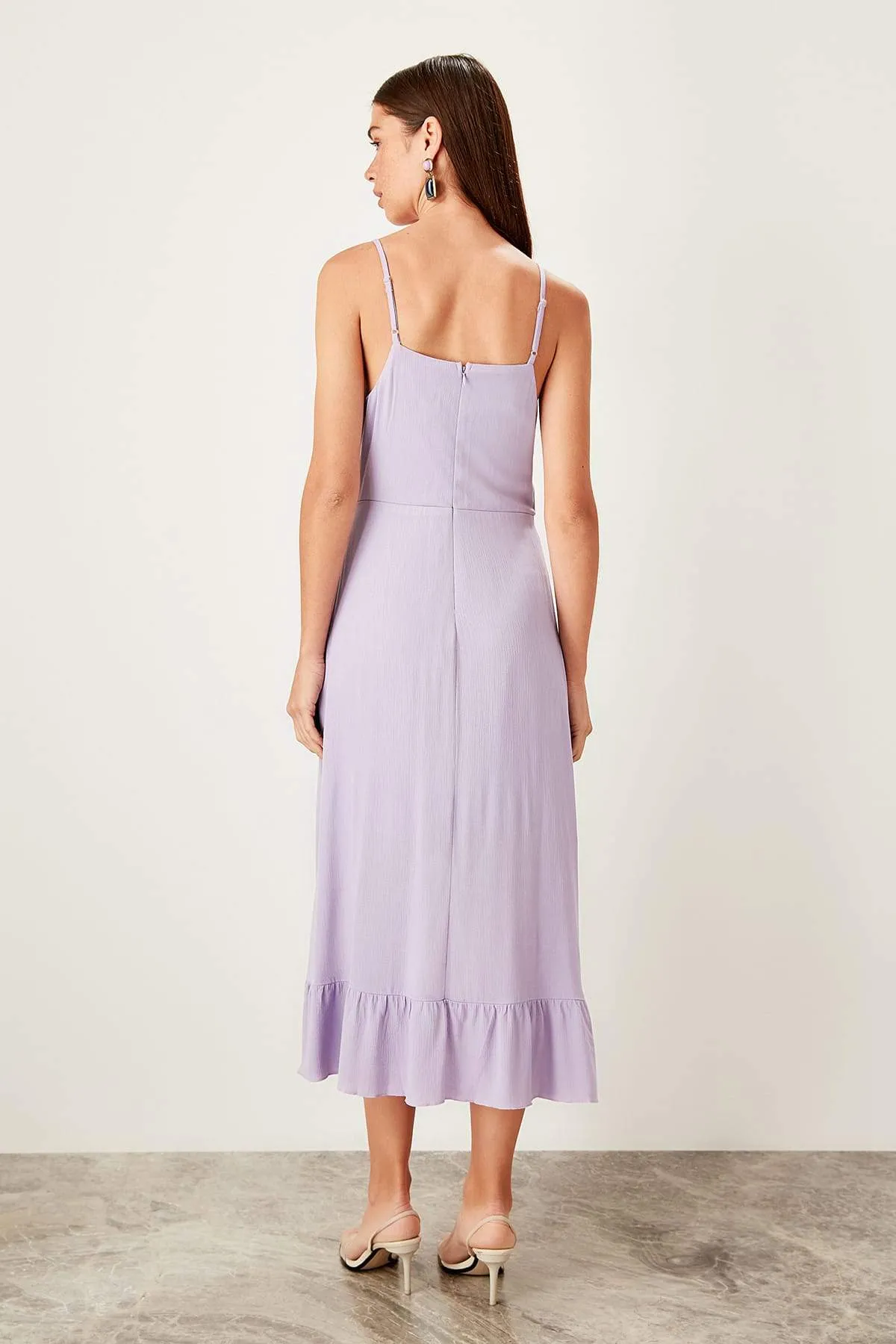 11646 Lilac Hi-Low Strap Dress