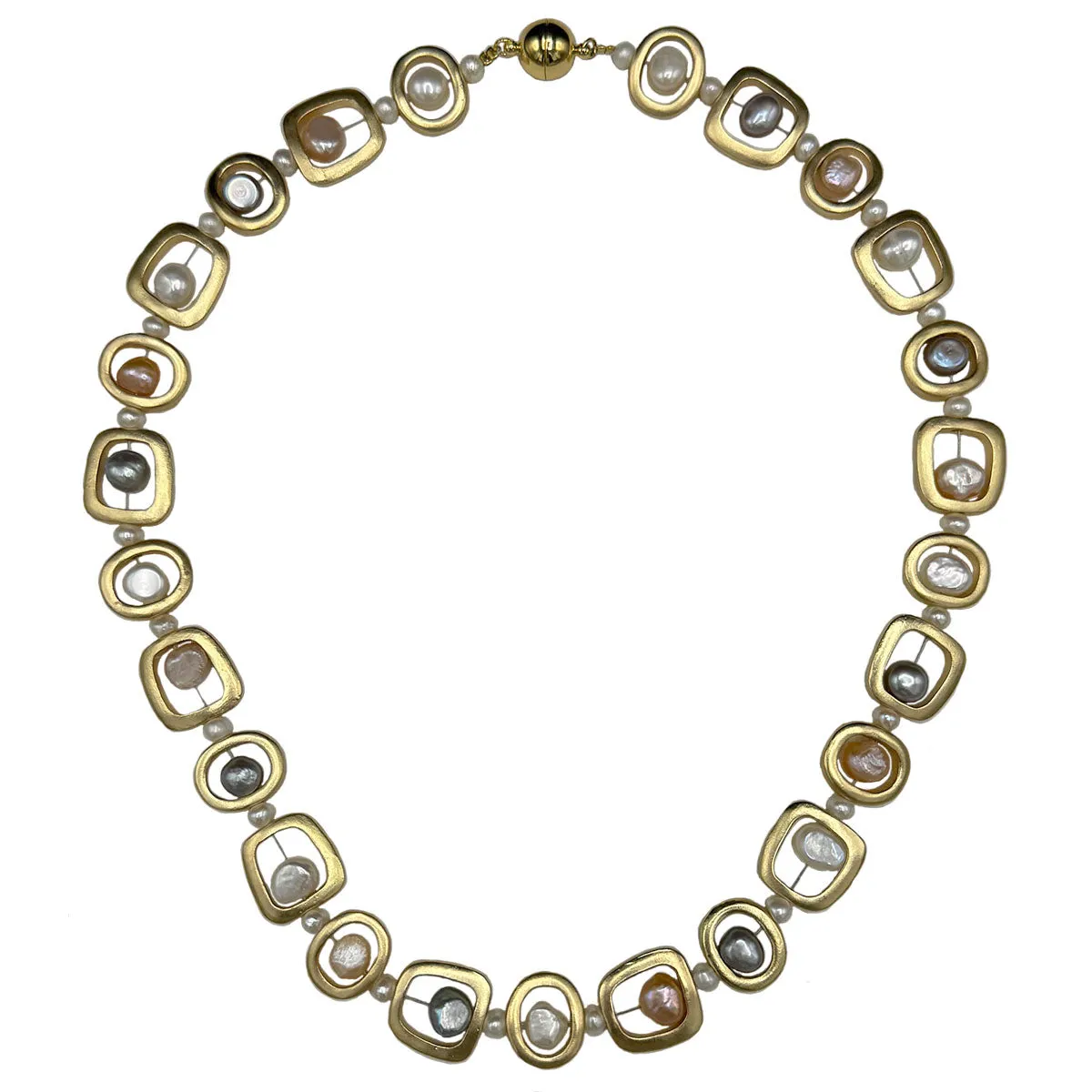 129-GOLD-SHORT | MOD NECKLACE GOLD SHORT 18"