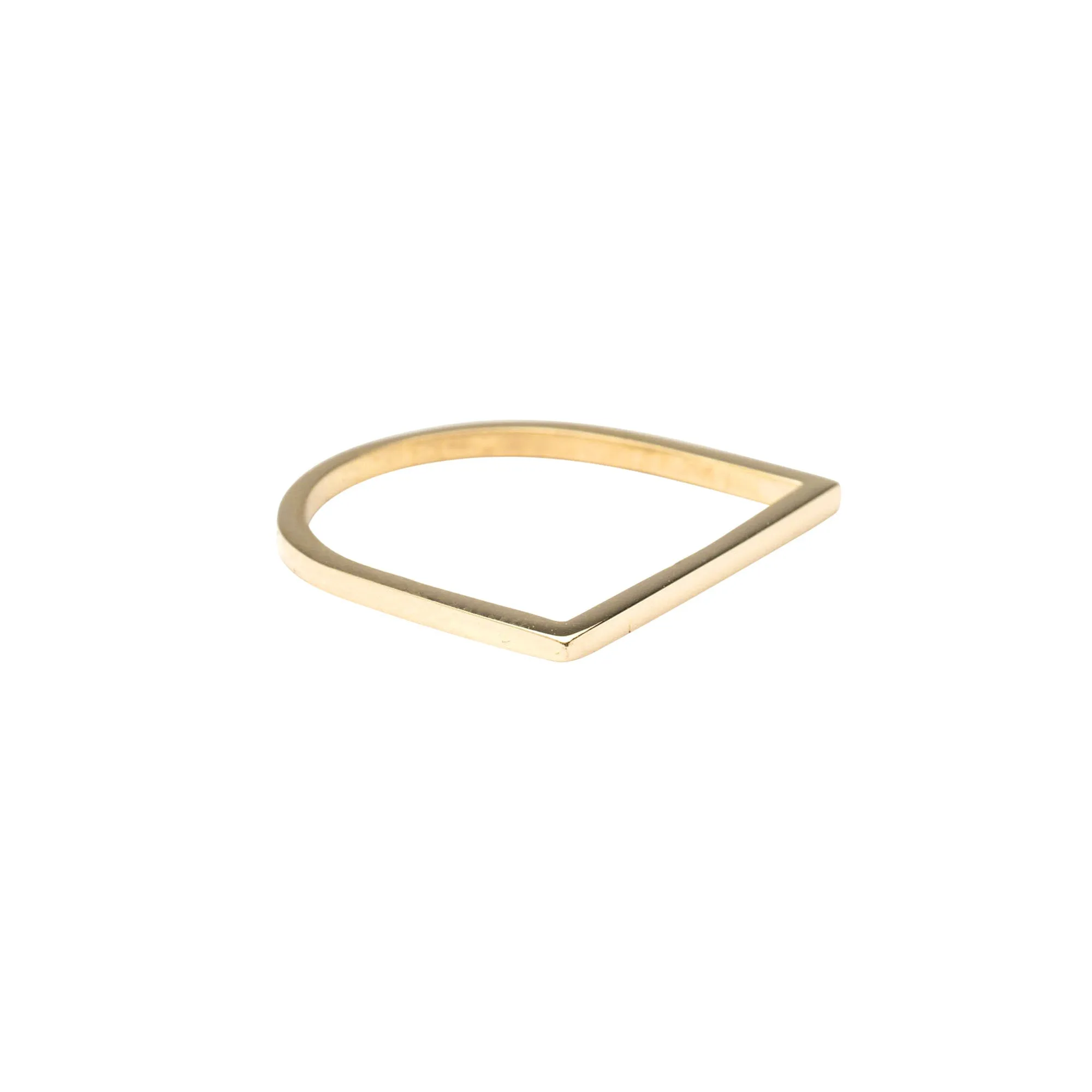 14k Gold Flat Bar Ring