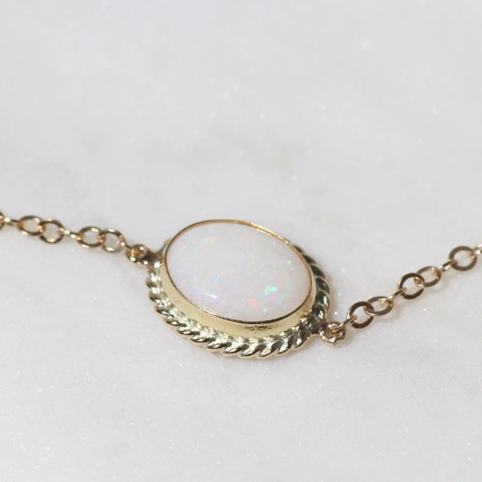 14k Gold Opal Bracelet