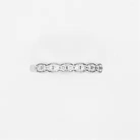 14K White Gold .25ctw Vintage Inspired Diamond Band