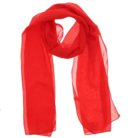 150 x 45cm Red Chiffon Scarf