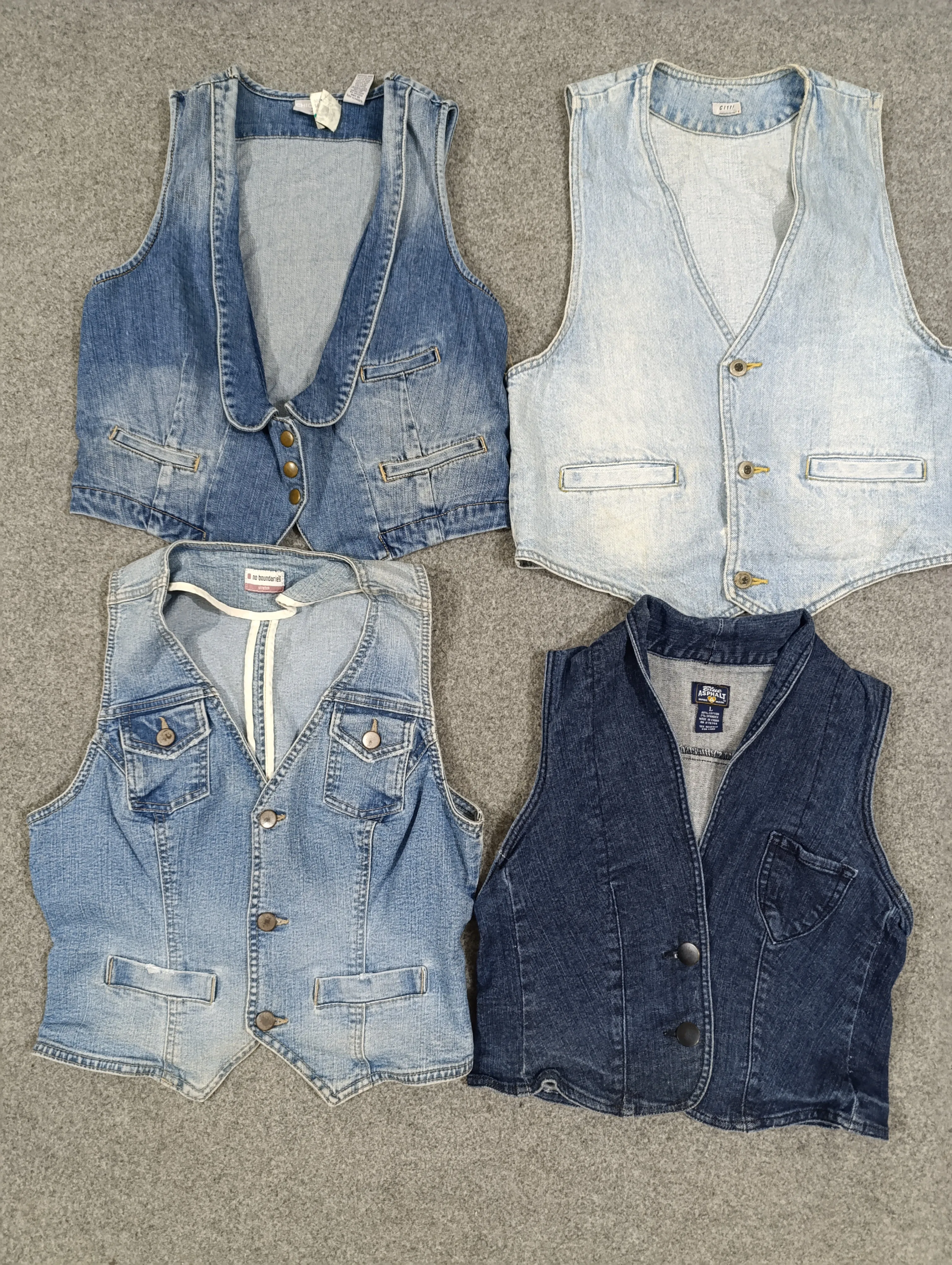 #153 Y2K Ladies Denim Vest-12