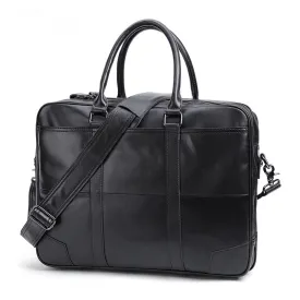 15.6" Handmade Leather Business Laptop Bag J6395