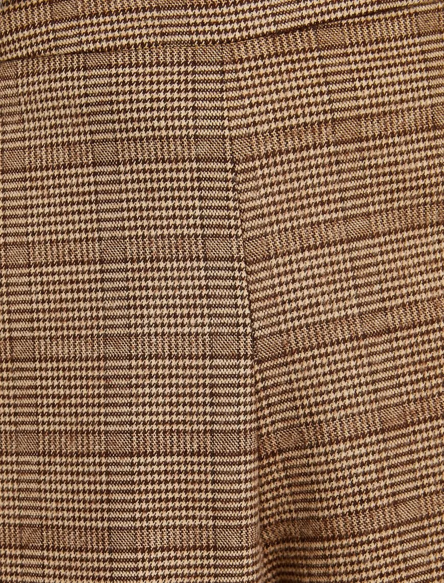 16326 Brown Check Trousers