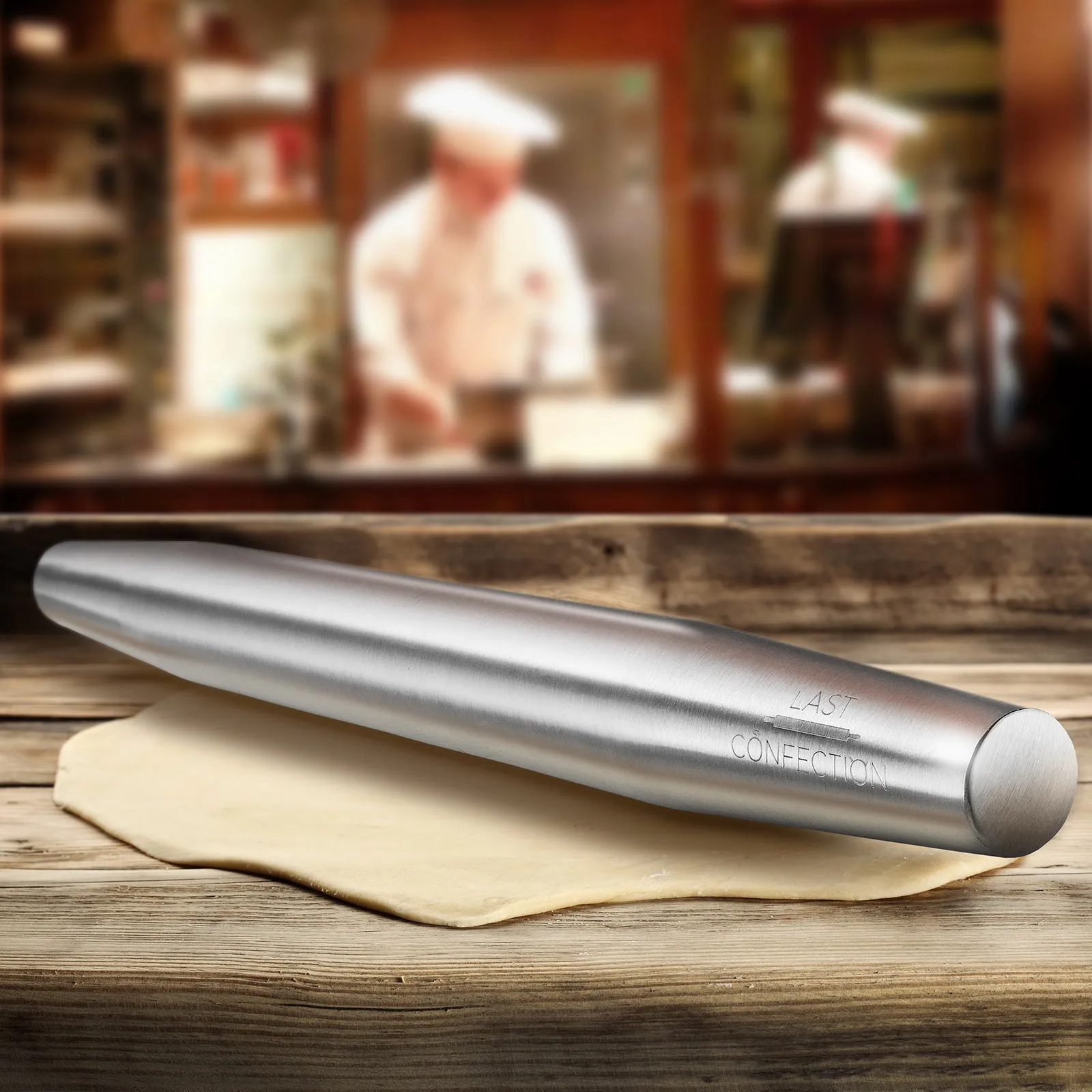 16" Stainless Steel French Rolling Pin by Last Confection