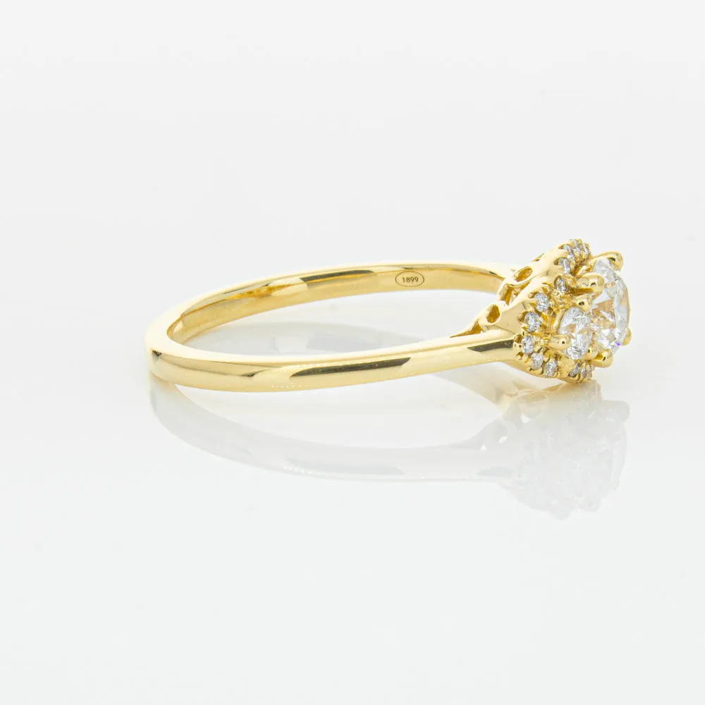 18ct Yellow Gold .44ct Diamond Posie Ring