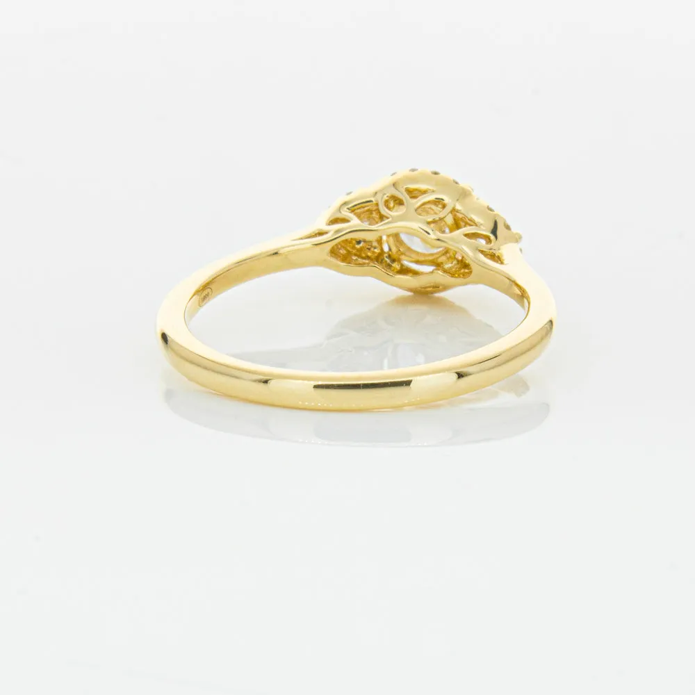 18ct Yellow Gold .44ct Diamond Posie Ring