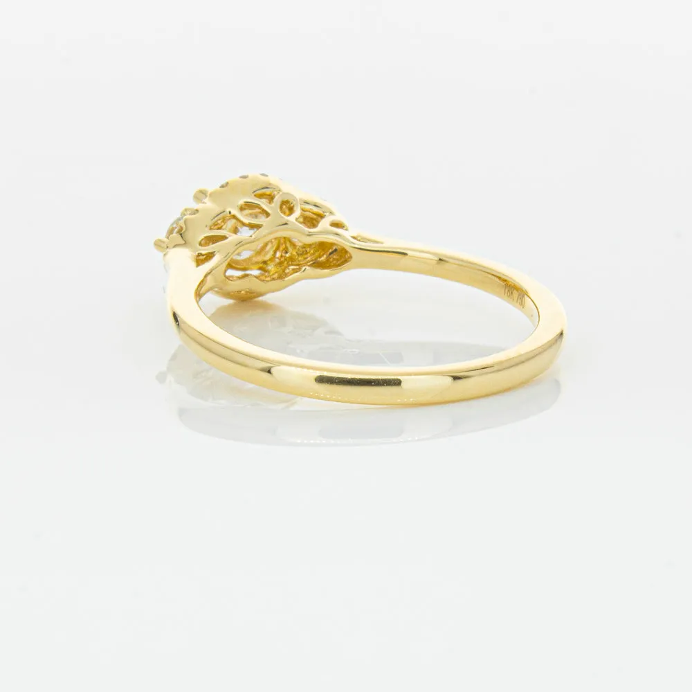 18ct Yellow Gold .44ct Diamond Posie Ring