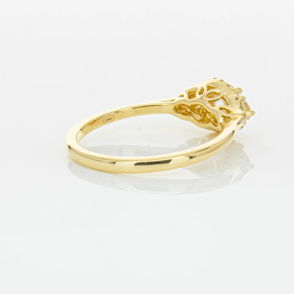 18ct Yellow Gold .44ct Diamond Posie Ring