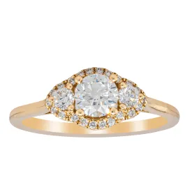 18ct Yellow Gold .44ct Diamond Posie Ring