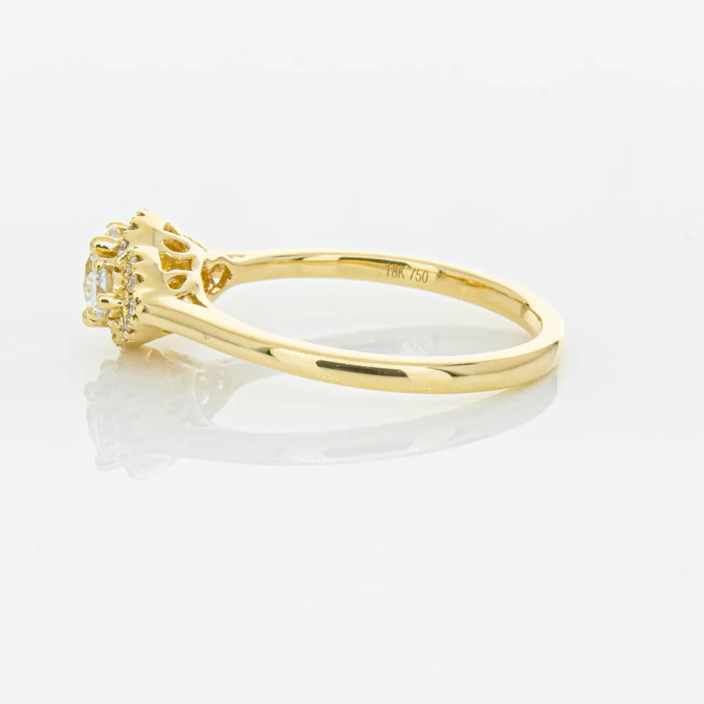 18ct Yellow Gold .44ct Diamond Posie Ring