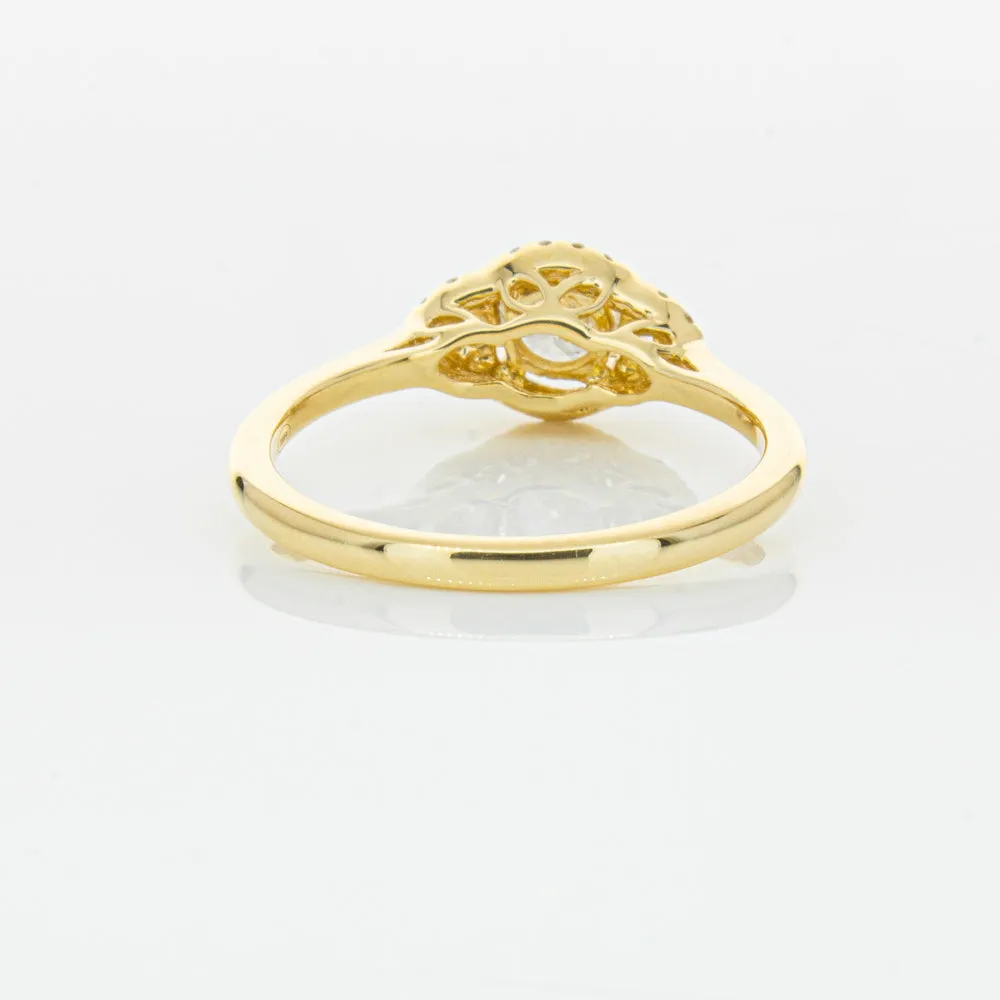 18ct Yellow Gold .44ct Diamond Posie Ring