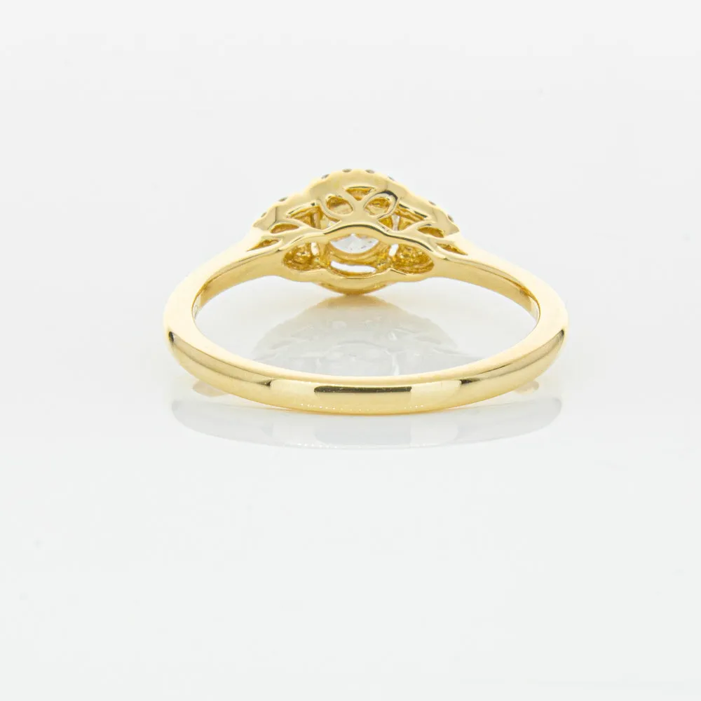 18ct Yellow Gold .44ct Diamond Posie Ring