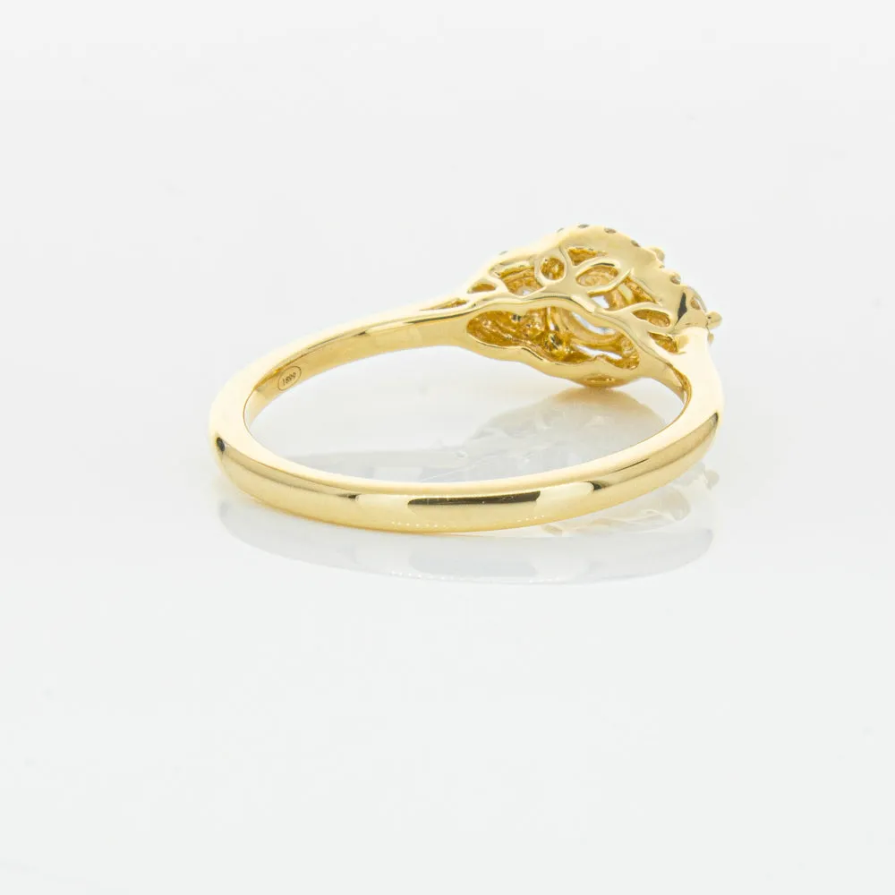 18ct Yellow Gold .44ct Diamond Posie Ring