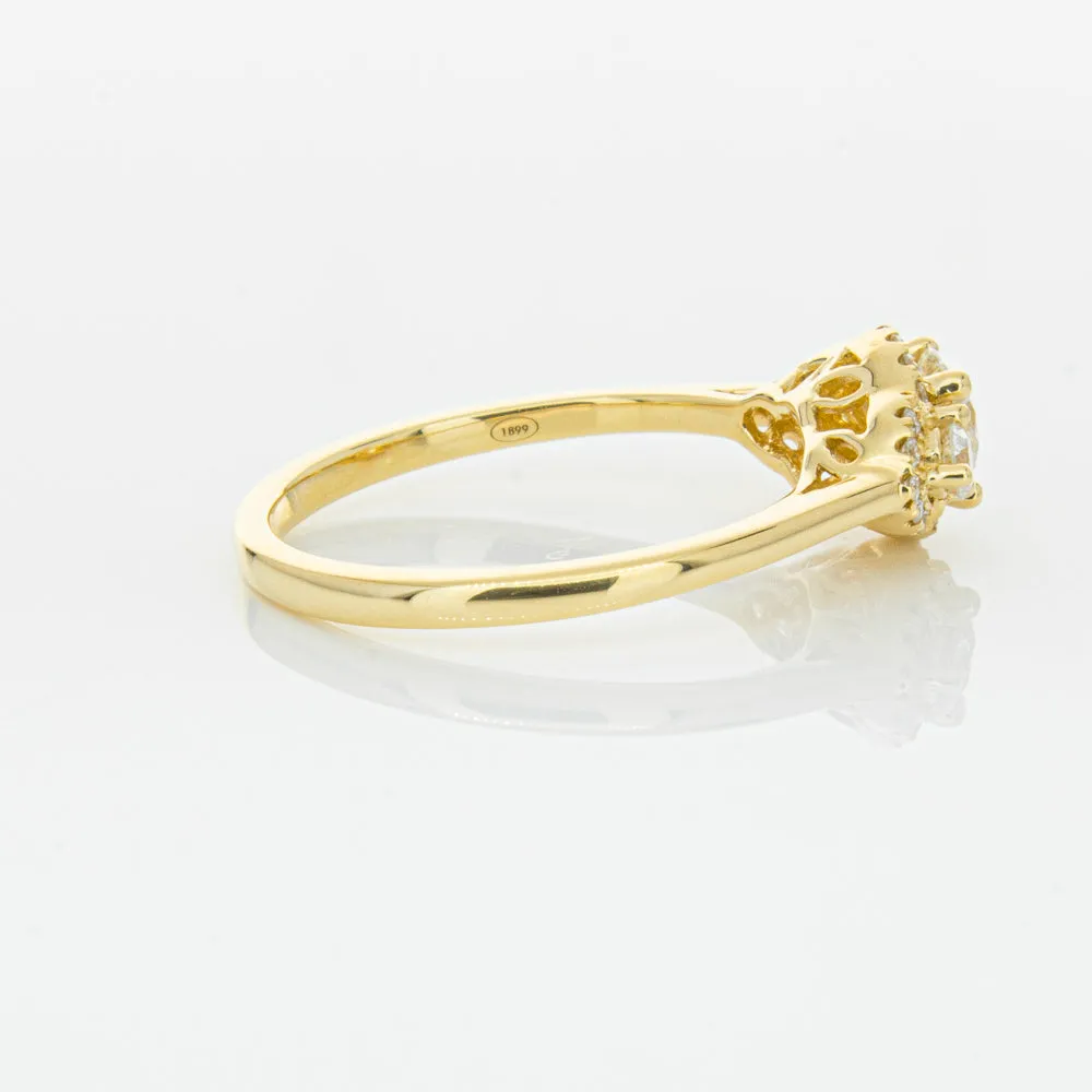 18ct Yellow Gold .44ct Diamond Posie Ring