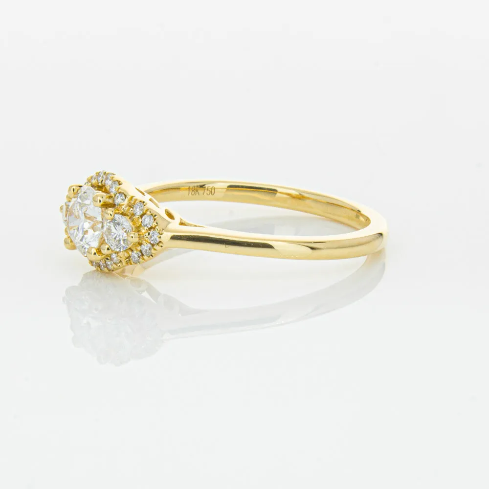 18ct Yellow Gold .44ct Diamond Posie Ring