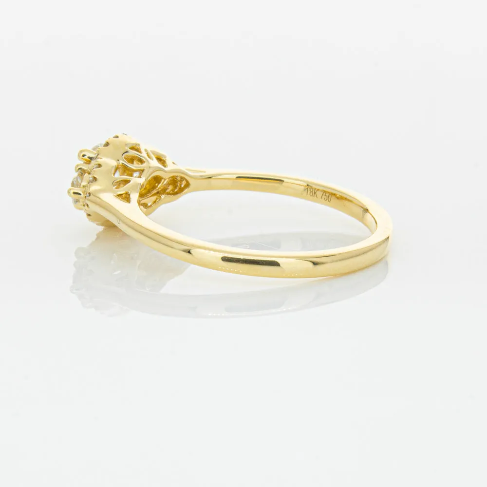 18ct Yellow Gold .44ct Diamond Posie Ring