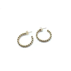 18mm Beaded Hoop Earrings