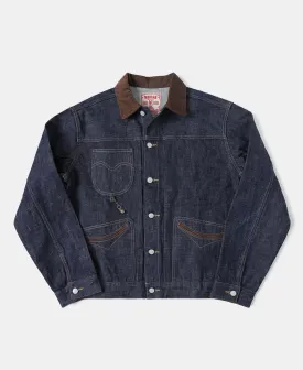 1940s Corduroy Collar Selvedge Denim Jacket