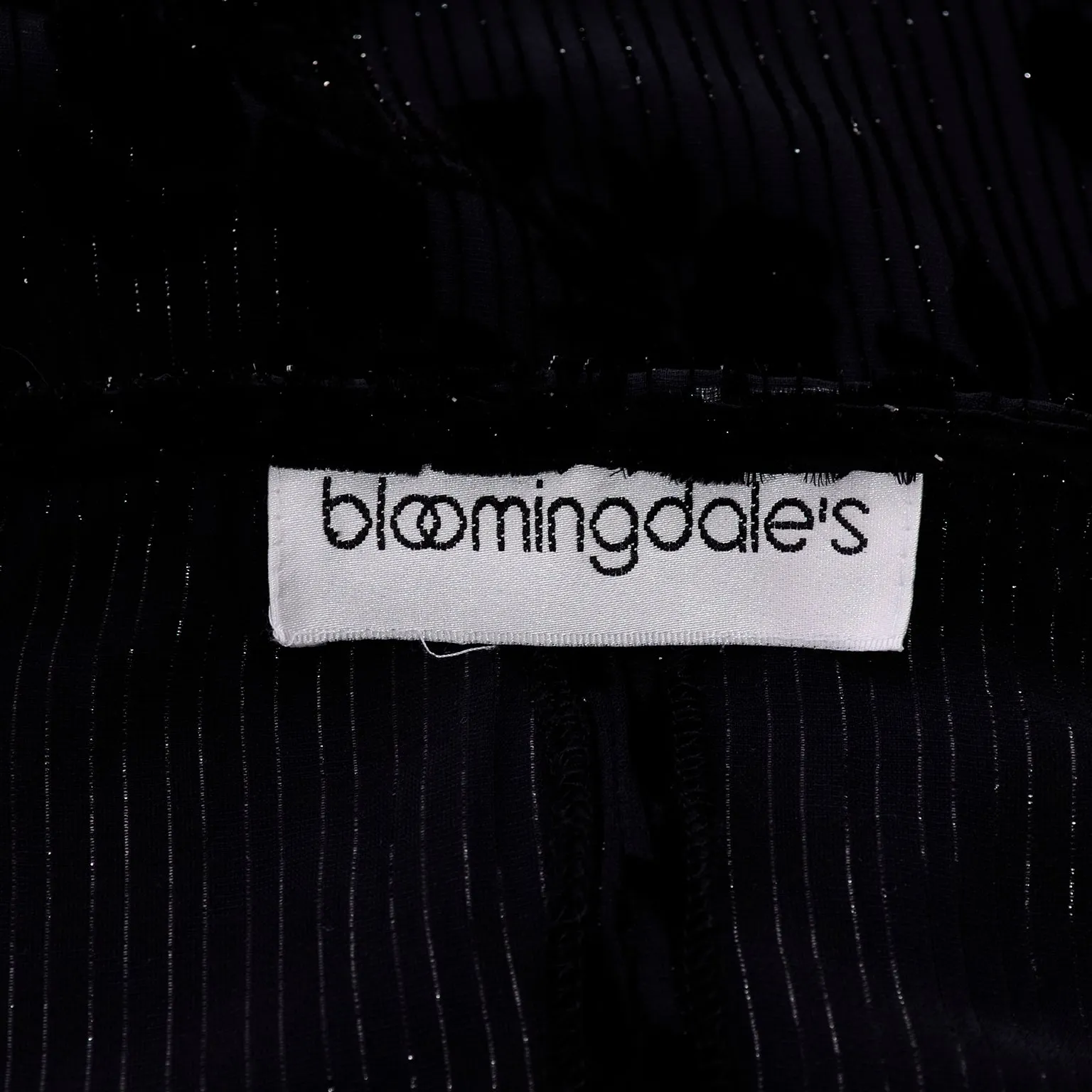 1980s Bloomingdales Vintage Burn Out Black Velvet Evening Dress