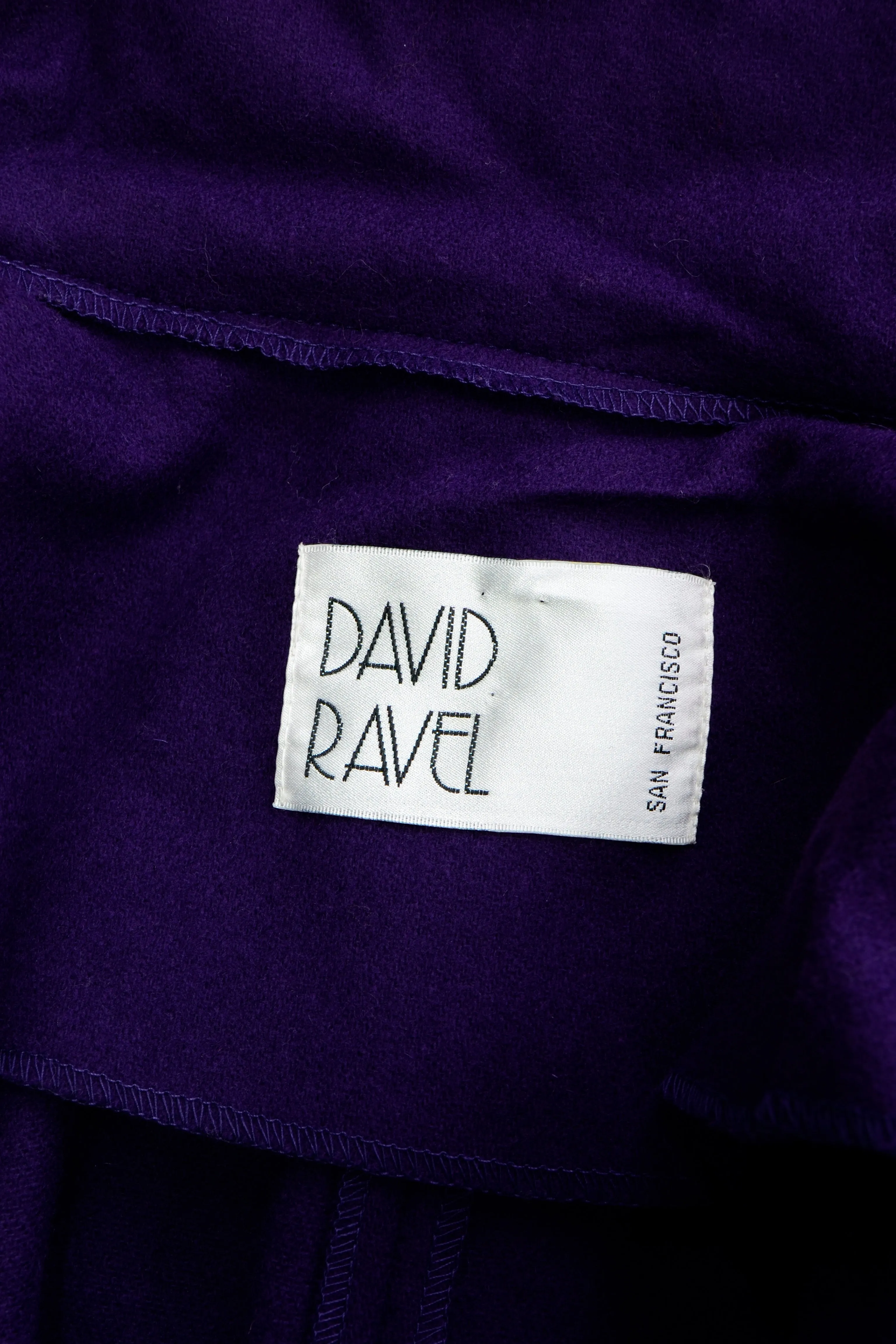 1980s David Ravel Purple Wool Coat