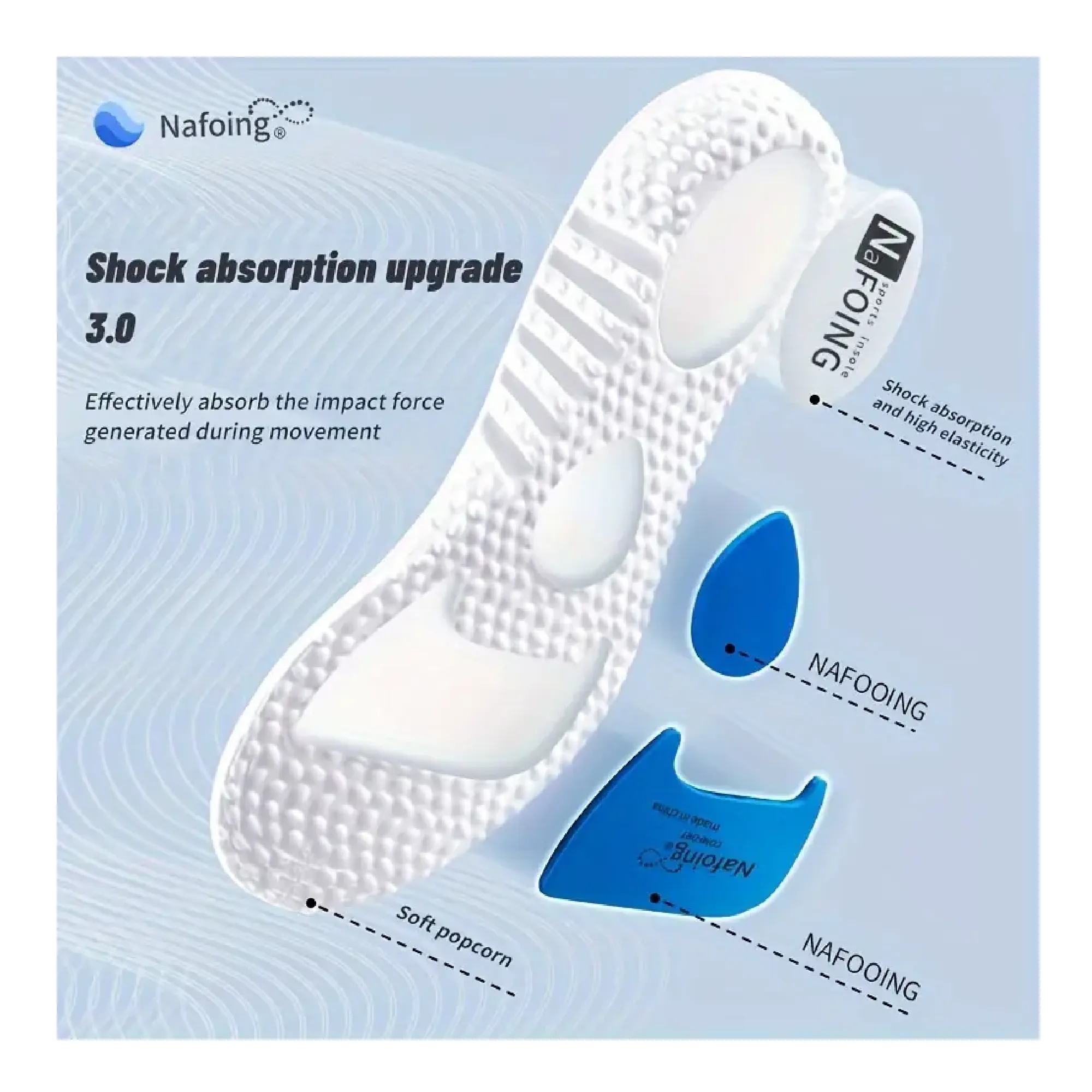 1Pair Plush Warm Thicken Comfortable Insoles For Winter, Shock-Absorption Heightening Pads