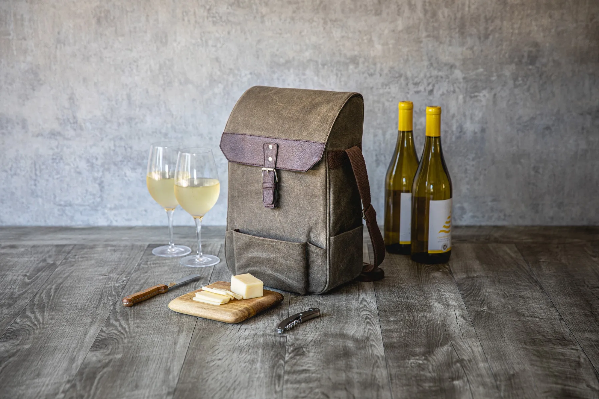 2 Bottle Insulated Wine & Cheese Cooler