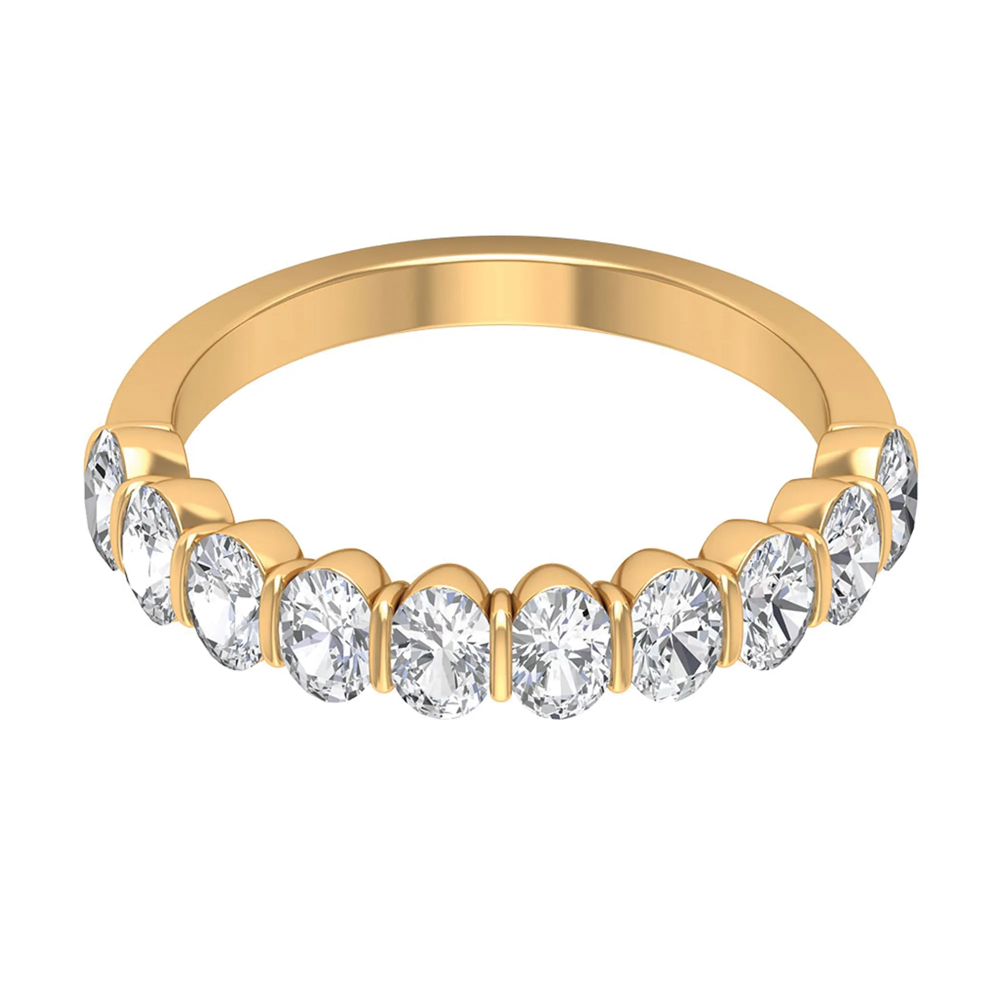 2 CT Zircon Half Eternity Ring