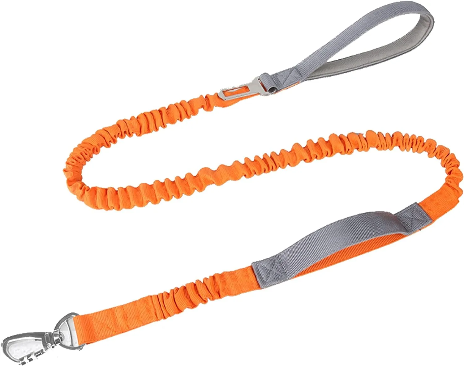 2 in 1 Dog Bungee Leash & Car Seatbelt-Orange