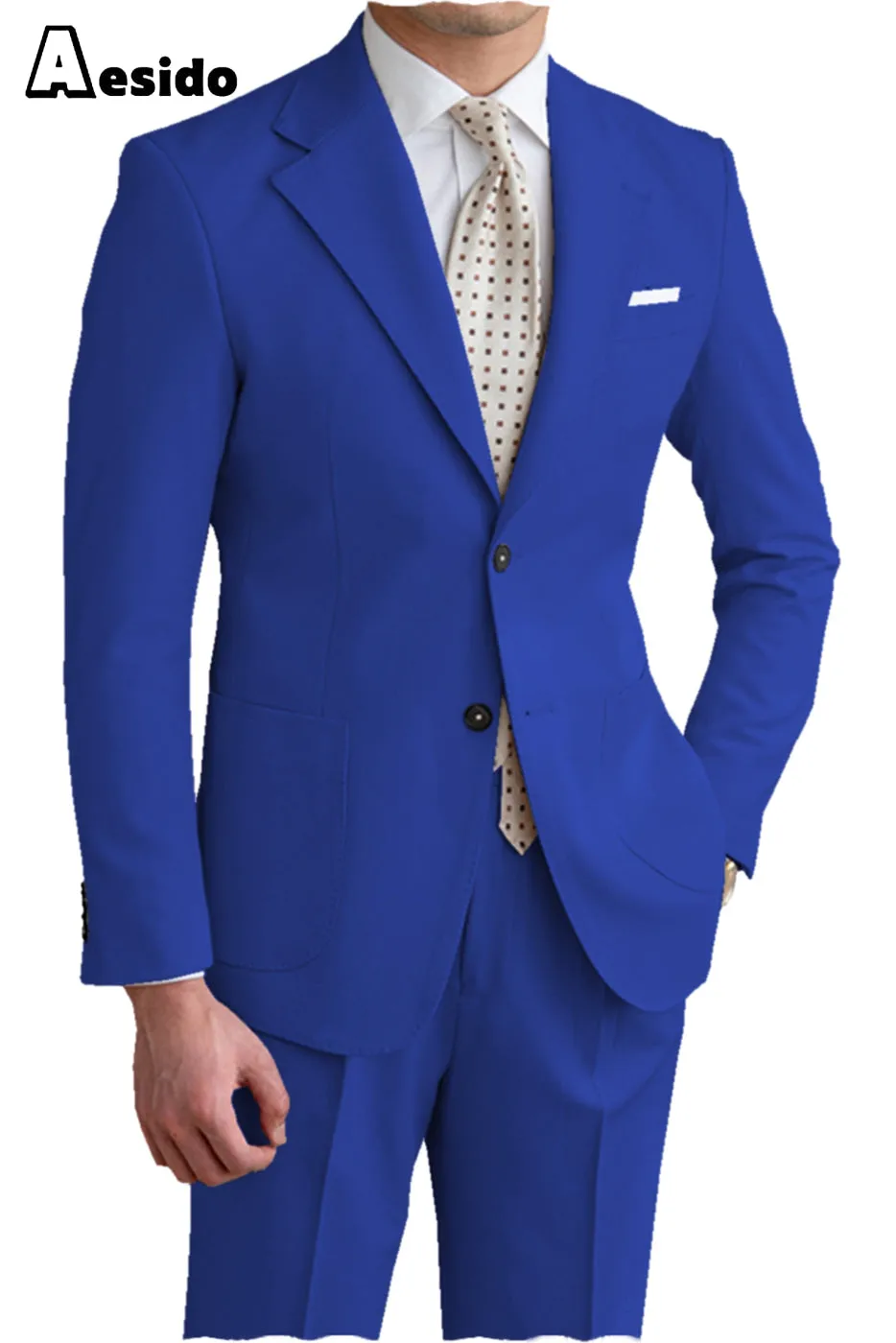 2 Pieces Notch Lapel Men's Suit（Blazer Pants）