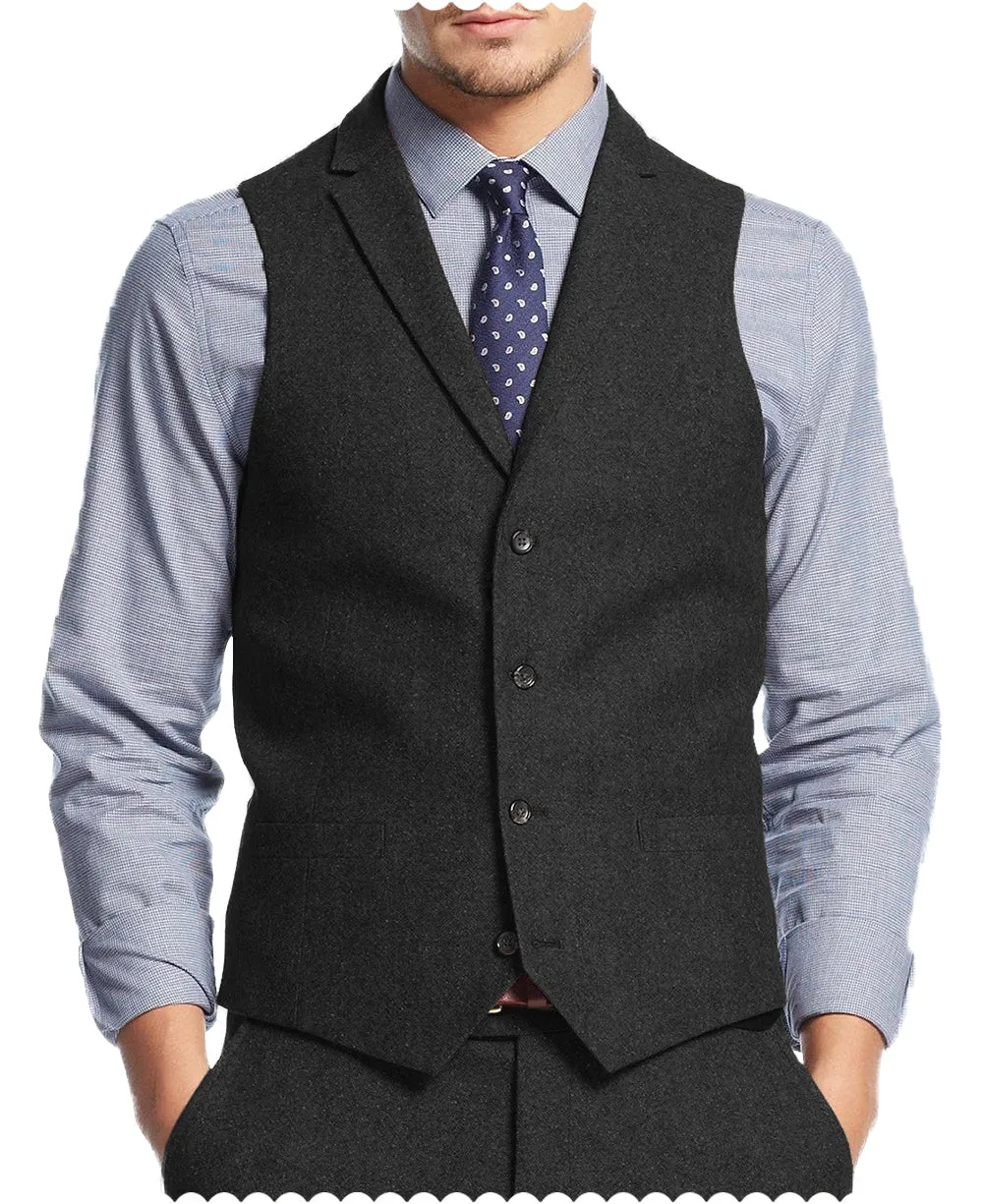 2 Pieces Notch Lapel Men's Waistcoat (Vest Pants)