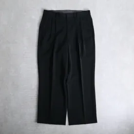 2 tuck black wide slacks