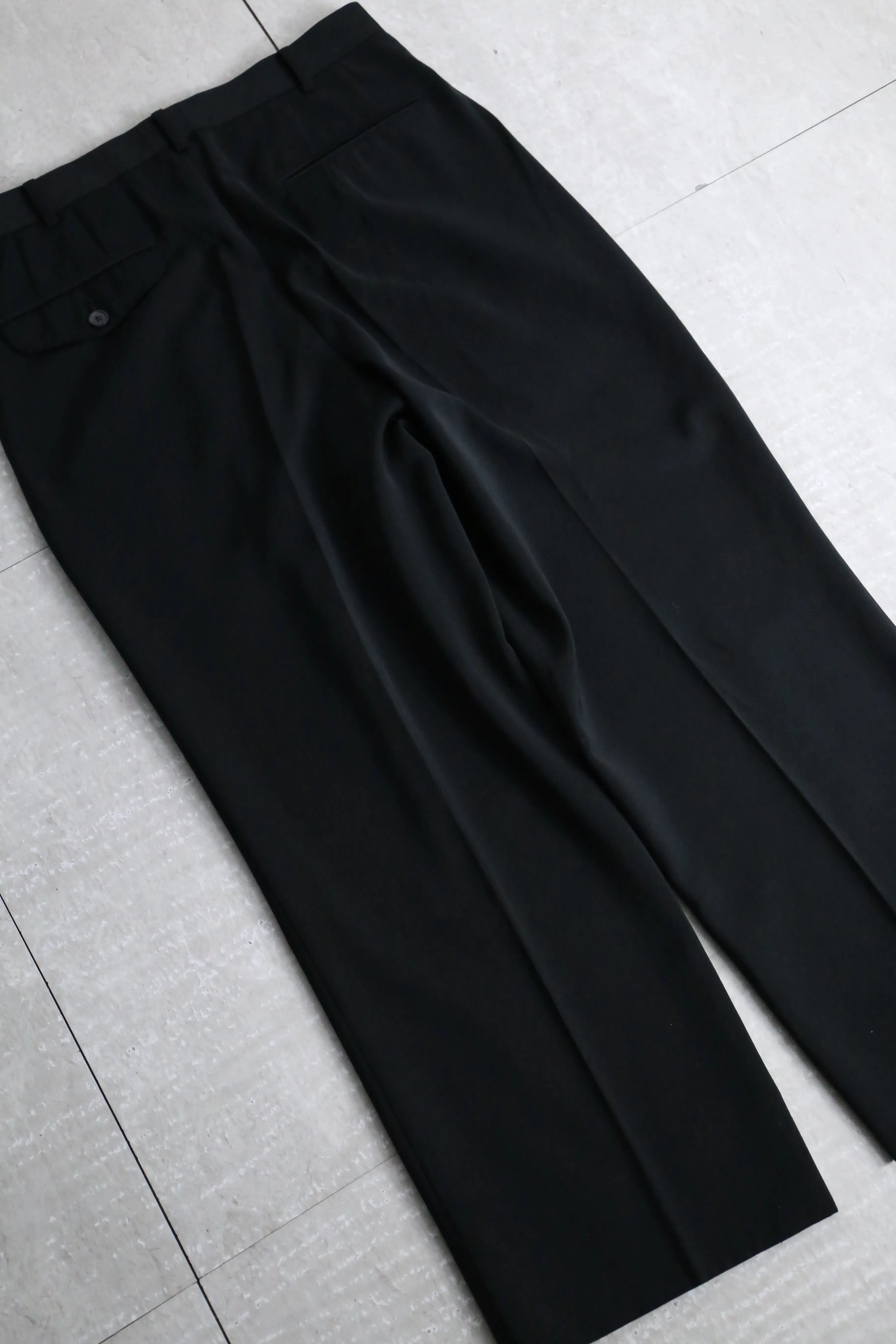 2 tuck black wide slacks