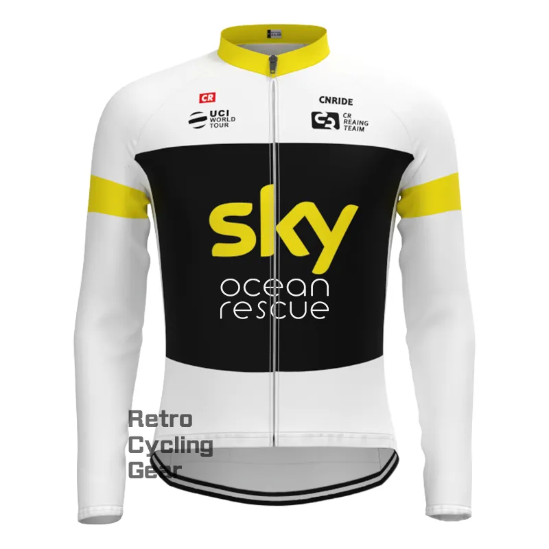 2018 sky Retro Long Sleeve Cycling Kits