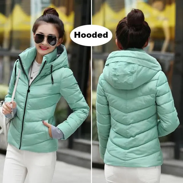 2018 Winter  Short Jacket women Plus Size Women Parkas Thicken Outerwear hooded Coats