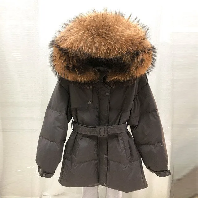 2020 High Quality Winter Women's Jacket 90% White Duck Down Coat