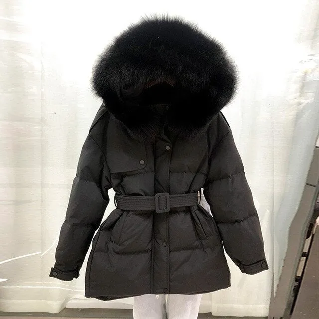 2020 High Quality Winter Women's Jacket 90% White Duck Down Coat