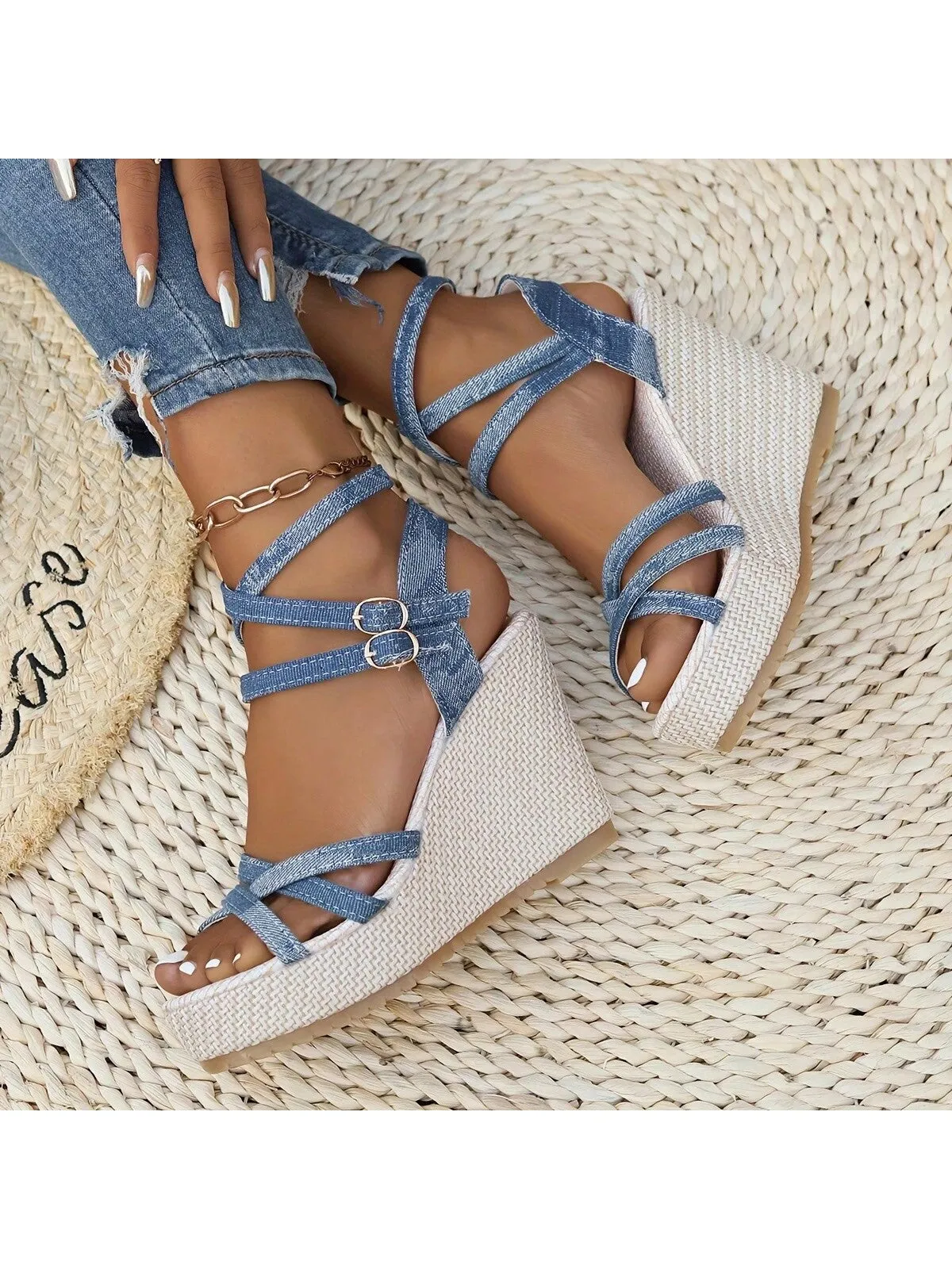 2024 New Style Women's Waterproof Wedge Sandals: Chic, Comfortable, and Versatile for Daily Wear