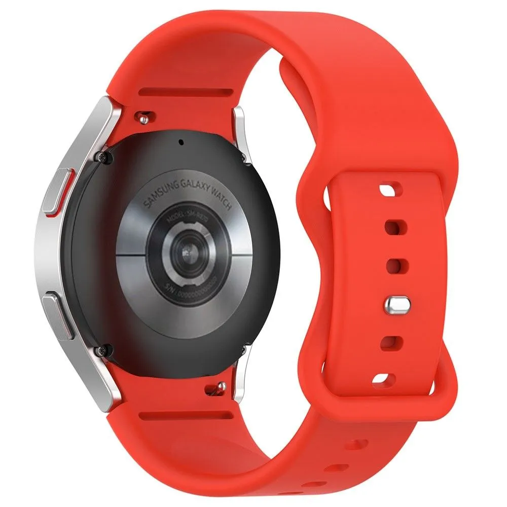 20mm simple silicone watch strap  for Samsung Galaxy Watch 4 - Red