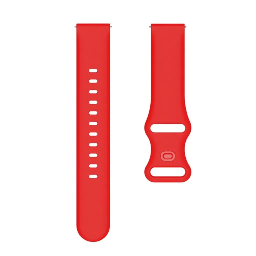 20mm Universal comfortable silicone watch strap - Red