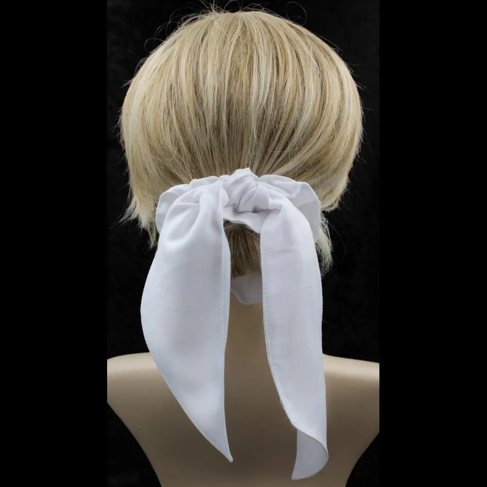 25 Premium White Pony Tail Hair Scrunchies ($1.56 each)