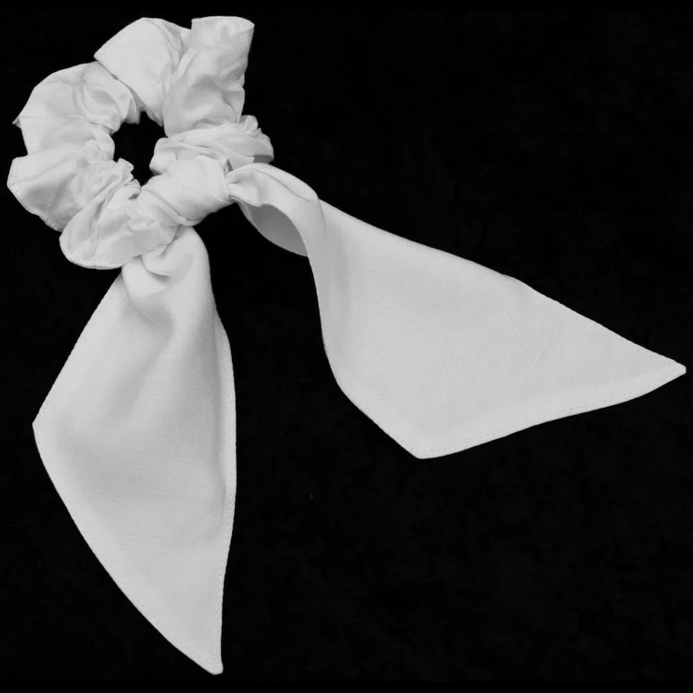 25 Premium White Pony Tail Hair Scrunchies ($1.56 each)