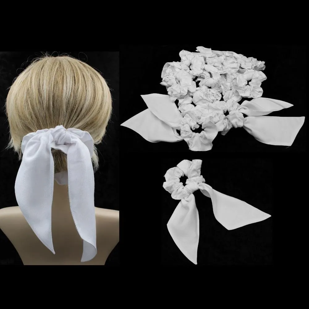 25 Premium White Pony Tail Hair Scrunchies ($1.56 each)