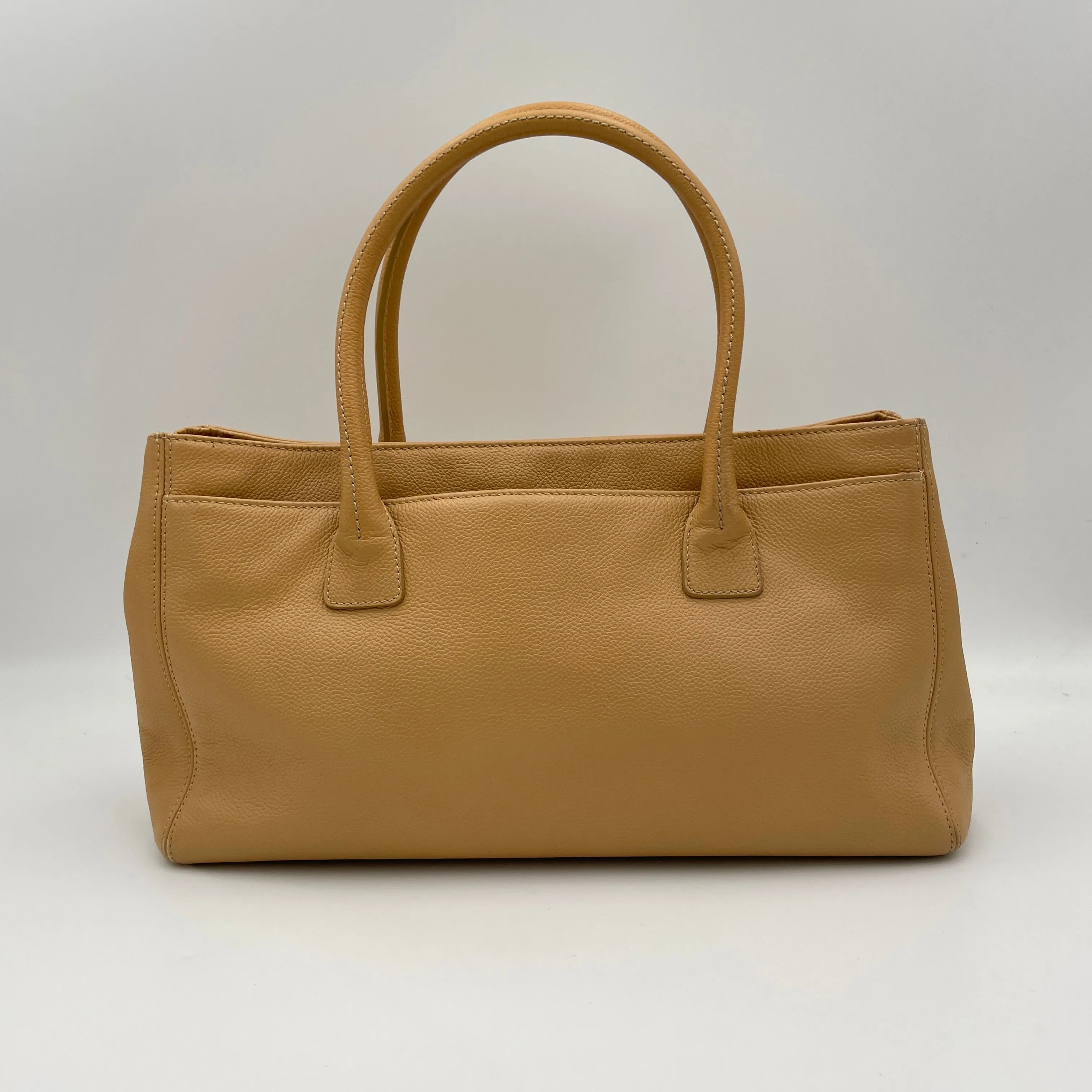 2.55 Beige Tote Bag in Calfskin, Silver hardware